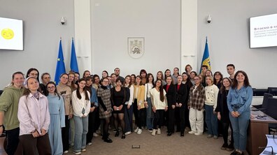 Студенти під час стажування у Львівській міській раді