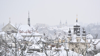 Панорама зимового Львова