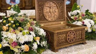 Фото: Вперше у Львові виставили до почитання мощі святих мучениць Віри, Надії та Любові. Розклад молінь
