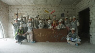 Фото: Молодіжний обмін «ВідНОВА:UA» у Львові: волонтери перетворили закинутий простір на артрезиденцію