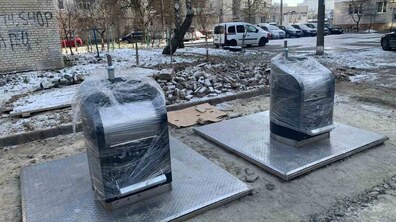 Фото: У Львові встановили підземний контейнерний майданчик для збору ТПВ на вул. Повітряній