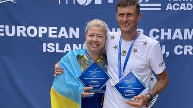 Фото: Керівниця львівської ДЮСШ виграла дві золоті медалі на чемпіонаті Європи з тенісу