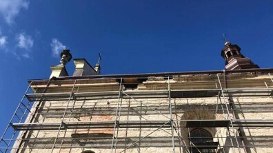 Фото: Розпочалися реставраційні роботи з відновлення фасадів храму свм. Климентія Шептицького