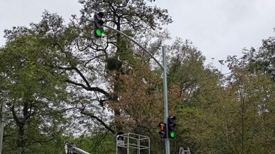 Фото: У Львові відновили світлофорний об’єкт, який збив автомобіль