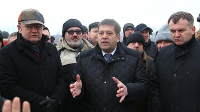 Фото: Під час візиту на полігон в Грибовичах В. Кістіон наголосив на необхідності проведення протиаварійних робіт