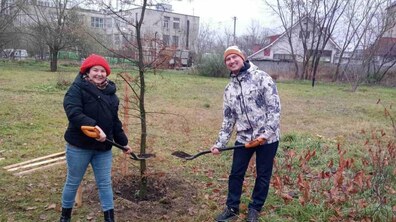 Фото: 20 спонсорських кущів та дерев висадили у парках Шевченківського району