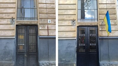 Фото: Відновлено металеву браму в будинку на вул. Донцова, 9