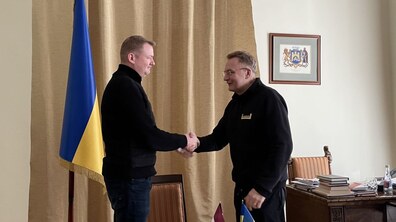 Фото: До Львова завітав голова Сейму Латвії Едвардс Смілтенс