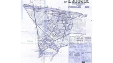 Генеральний план Дублян 1975 року в чорно-білому кольорі