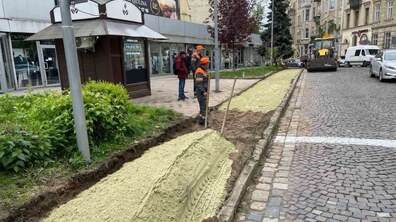 Фото: На вул. І. Білозіра відремонтують тротуар та облаштують елементи доступності