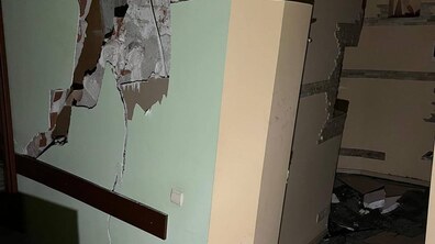 Фото: У чотириповерховому житловому будинку стався обвал стіни на першому поверсі