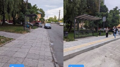 Фото: У Львові ще одну зупинку громадського транспорту зробили доступною
