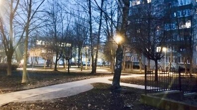 нове освітлення у сквері імені Олега Бабія