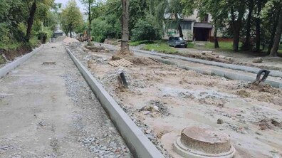 Фото: На вул. Яворницького завершили заміну мереж і облаштували основу під дорожнє покриття