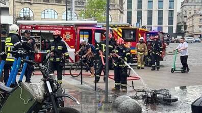 Фото: У центрі Львова загорівся електросамокат – ніхто не постраждав
