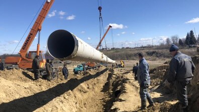 Фото: ЛМКП «Львівводоканал» замінює ділянку магістрального водогону «Винники-Кривчиці»