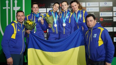 Фото: Команда фехтувальниць виборола «срібло» Кубку світу