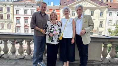 Фото: Віктор та Катерина Ющенко зустрілись з міським головою Львова Андрієм Садовим 