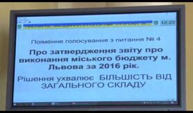 На сесії затвердили звіт про виконання міського бюджету Львова у 2016 році